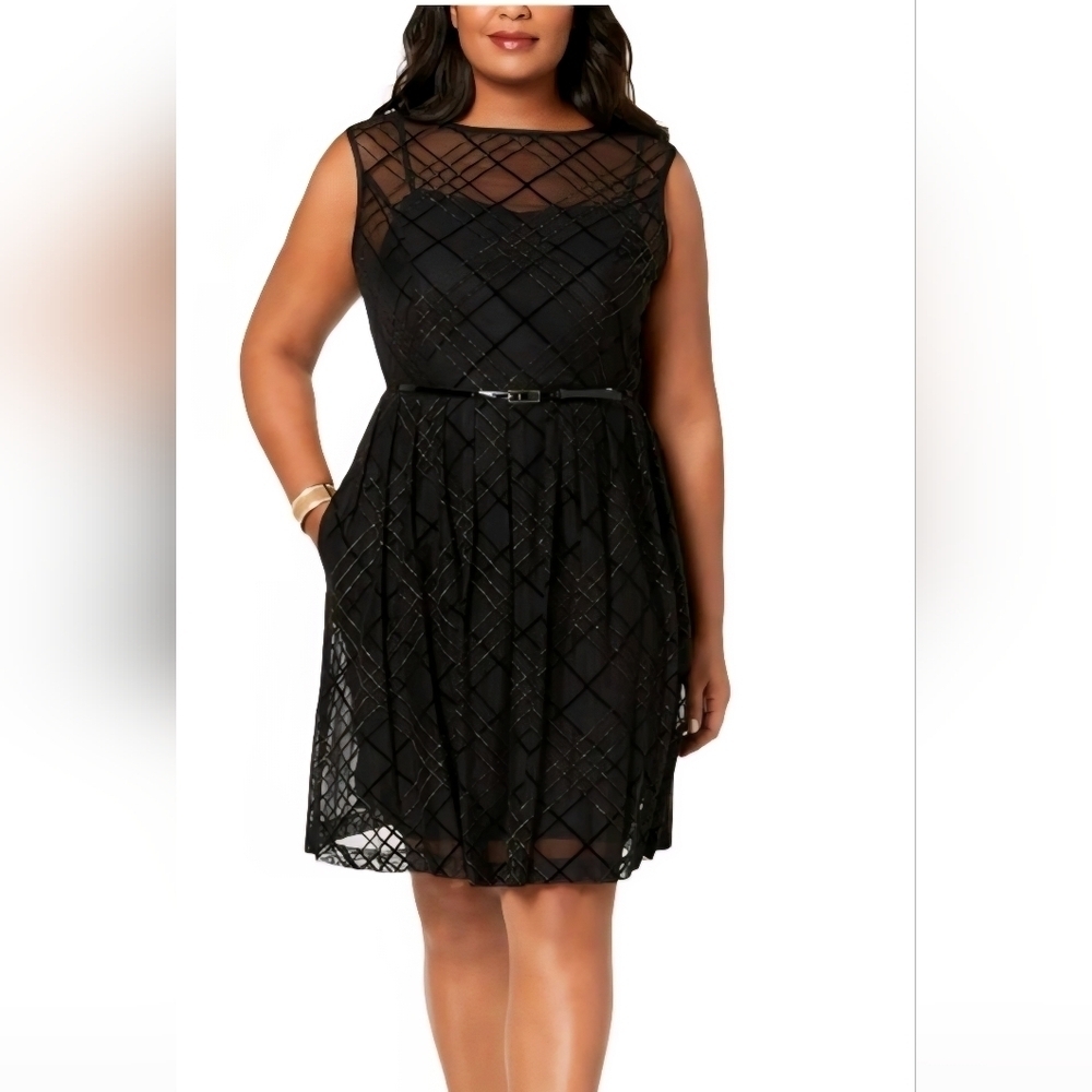 Ellen Tracy Fit and Flare Sleeveless Dress Women 6